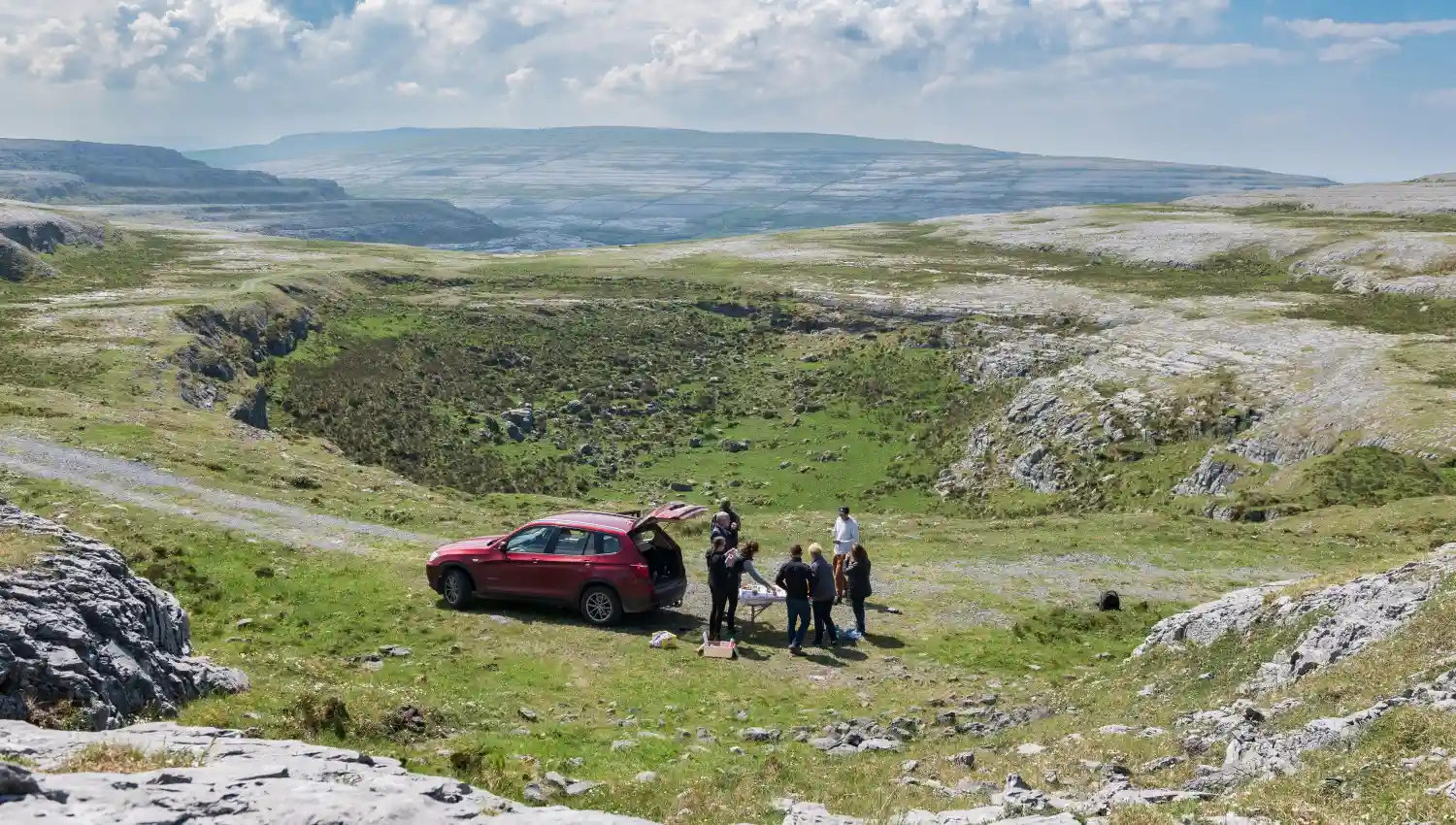 Celebrating with friends on the Burren
